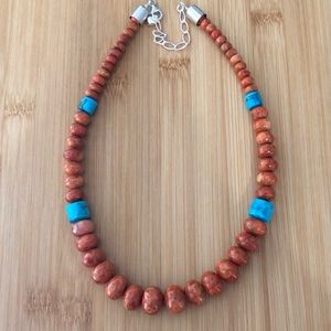 $118 Jay King Sterling Silver Estate Southwest Necklace Marked DRT 925 China